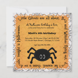 Hocus Pocus Spider Birthday Einladung