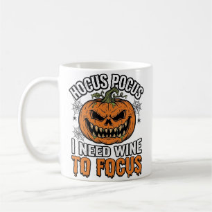 Hocus Pocus Wein-Kürbis Halloween-Shirt-Design_1 Kaffeetasse