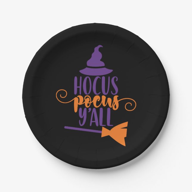 Hocus Pocus Y'all Fun Halloween, Party Pappteller (Vorderseite)