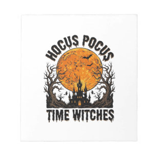 Hocus Pocus Zeit Hexen Vintage Halloween-Shirt D Notizblock
