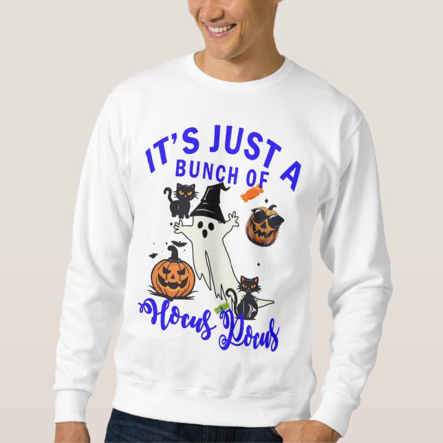 Hocus Pocus Zitat Black Cat Halloween Hoodie (Vorderseite)