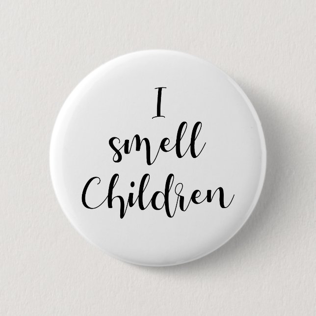 Hocus pocus zitieren Ich rieche Kinder Button (Vorderseite)
