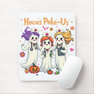 Hocus-Poke Us Nursing Spooky Halloween Ghost Mousepad