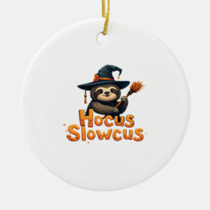 Hocus Slowcus Faultier Liebhaber Halloween Kostüm Keramik Ornament