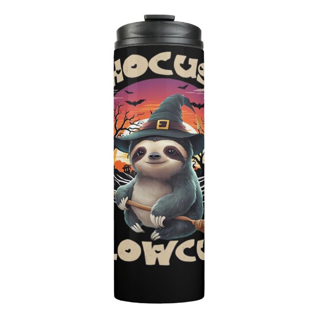 Hocus Slowcus Faultiere Liebhaber Halloween-Kostüm Thermosbecher (Vorderseite)