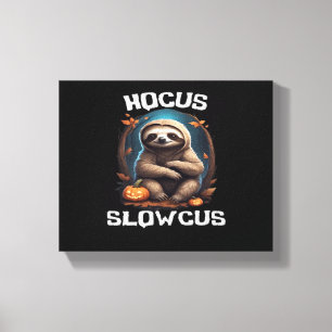 Hocus Slowcus Faultierliebhaber Halloween-Kostüm T Leinwanddruck
