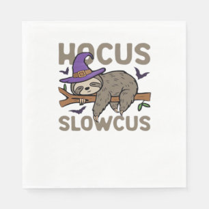 Hocus Slowcus Funny Halloween Sloth Classic T-Shir Serviette