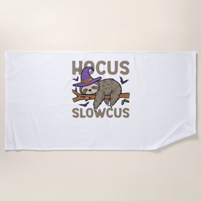 Hocus Slowcus Funny Halloween Sloth Classic T-Shir Strandtuch (Vorderseite)