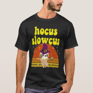 Hocus Slowcus Hexe Faultier Retro Süßes Tier Hallo T-Shirt