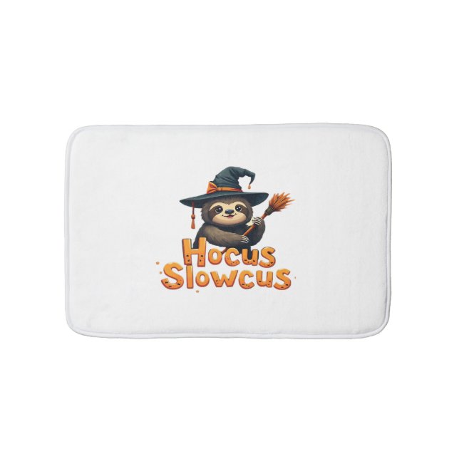 Hocus Slowcus Sloth liebt Halloween-Kostümtee E Badematte (Vorderseite)