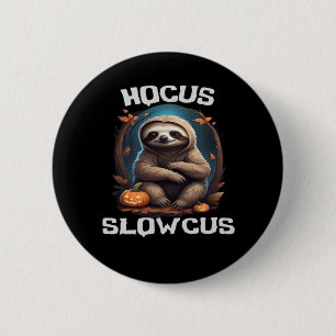 Hocus Slowcus Sloth liebt Halloween-Kostümtee E Button