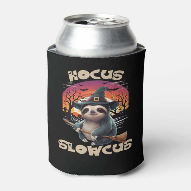 Hocus Slowcus Sloth liebt Halloween-Kostümtee E Dosenkühler (Kanne Vorderseite)