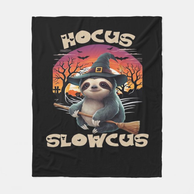 Hocus Slowcus Sloth liebt Halloween-Kostümtee E Fleecedecke (Vorderseite)