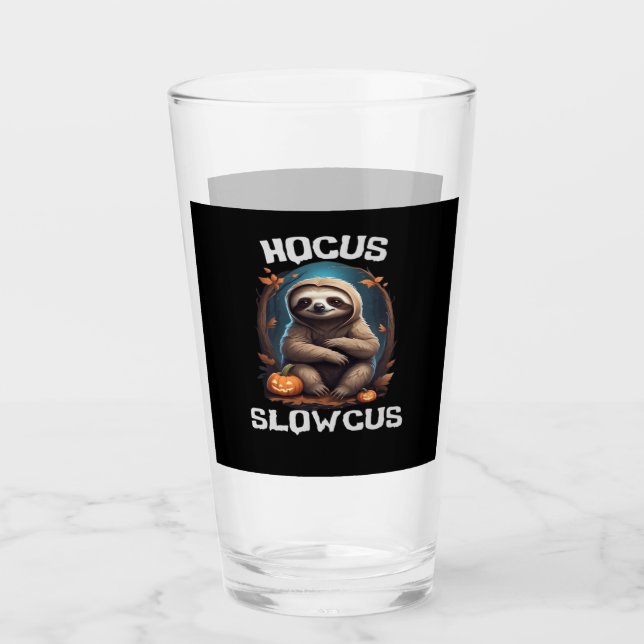 Hocus Slowcus Sloth liebt Halloween-Kostümtee E Glas (Vorderseite)