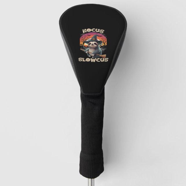 Hocus Slowcus Sloth liebt Halloween-Kostümtee E Golf Headcover (Vorderseite)