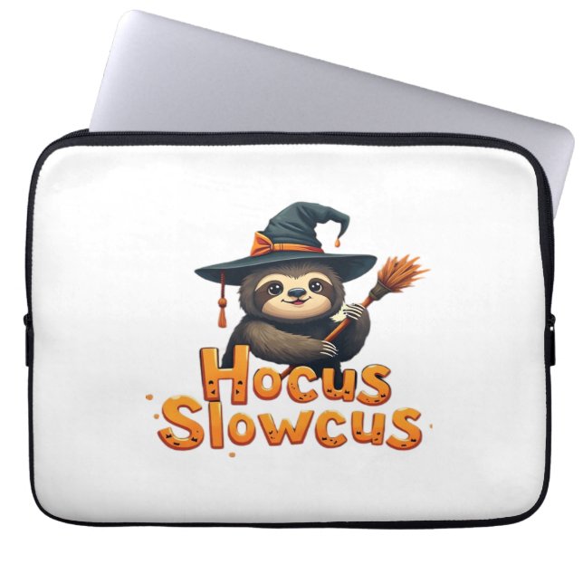 Hocus Slowcus Sloth liebt Halloween-Kostümtee E Laptopschutzhülle (Vorderseite)