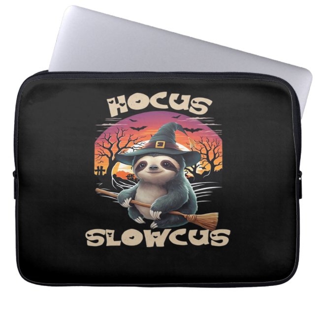 Hocus Slowcus Sloth liebt Halloween-Kostümtee E Laptopschutzhülle (Vorderseite)