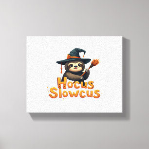 Hocus Slowcus Sloth liebt Halloween-Kostümtee E Leinwanddruck