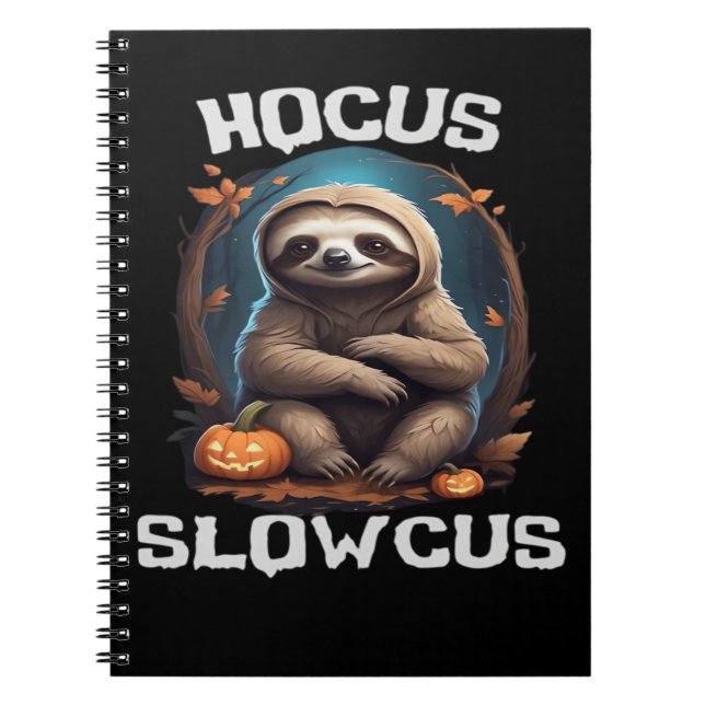 Hocus Slowcus Sloth liebt Halloween-Kostümtee E Notizblock (Vorderseite)