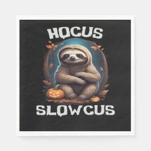Hocus Slowcus Sloth liebt Halloween-Kostümtee E Serviette