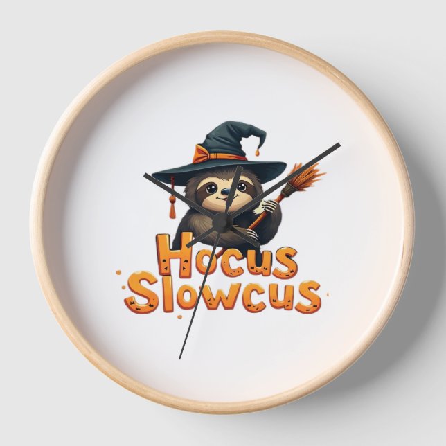 Hocus Slowcus Sloth liebt Halloween-Kostümtee E Uhr (Vorderseite)
