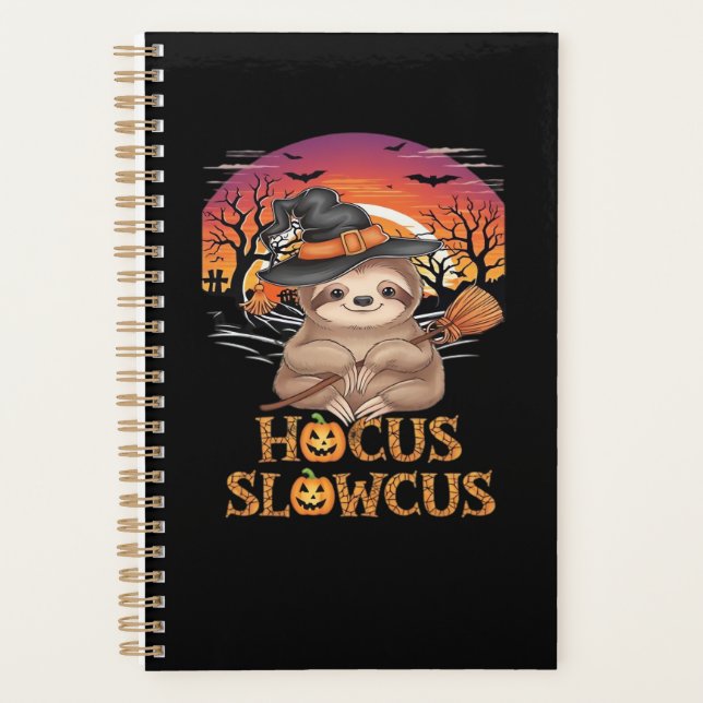 Hocus Slowcus Sloth lovers Halloween costume tee E Planer (Vorderseite)