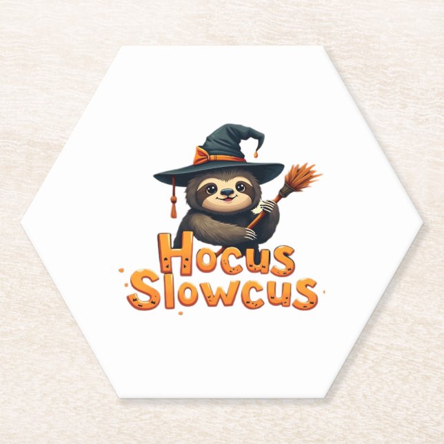 Hocus Slowcus Sloth lovers Halloween costume tee E Untersetzer (Vorderseite)
