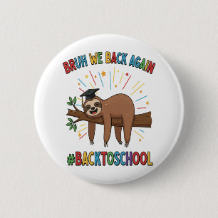 Hocus Slowcus Witch Sloth Button