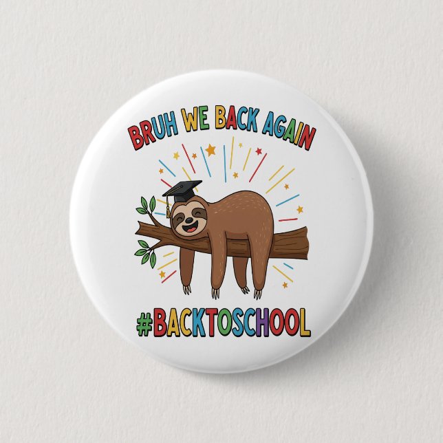 Hocus Slowcus Witch Sloth Button (Vorderseite)