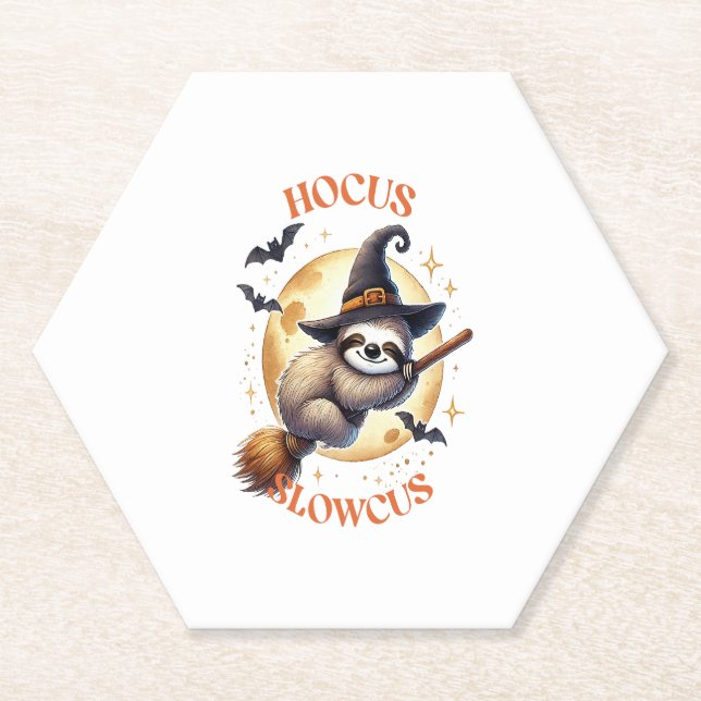 Hocus Slowcus Witch Sloth Untersetzer (Vorderseite)