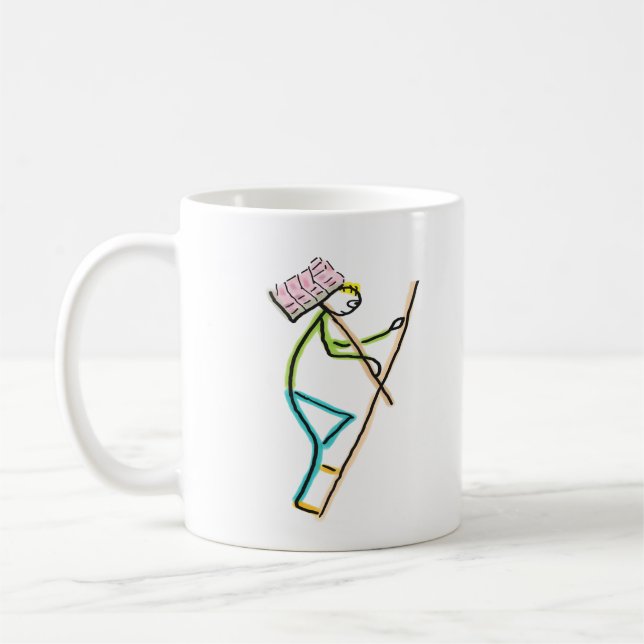 Hod Carrier Stickman Kaffeetasse (Links)