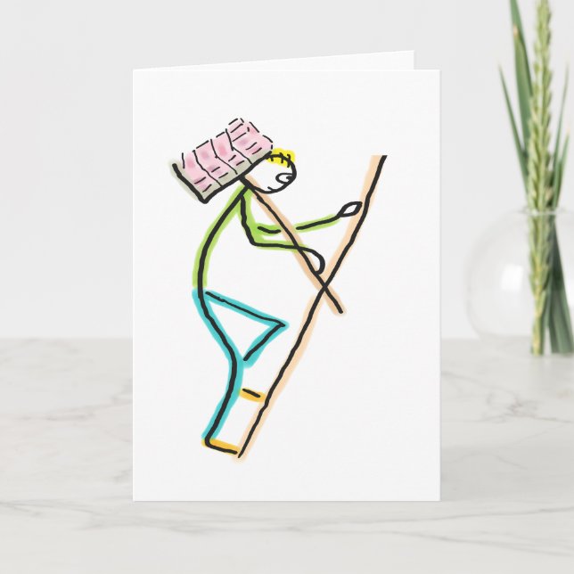 Hod Carrier Stickman Karte (Vorderseite)