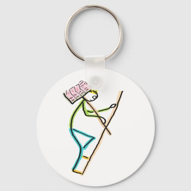 Hod Carrier Stickman Schlüsselanhänger (Vorderseite)