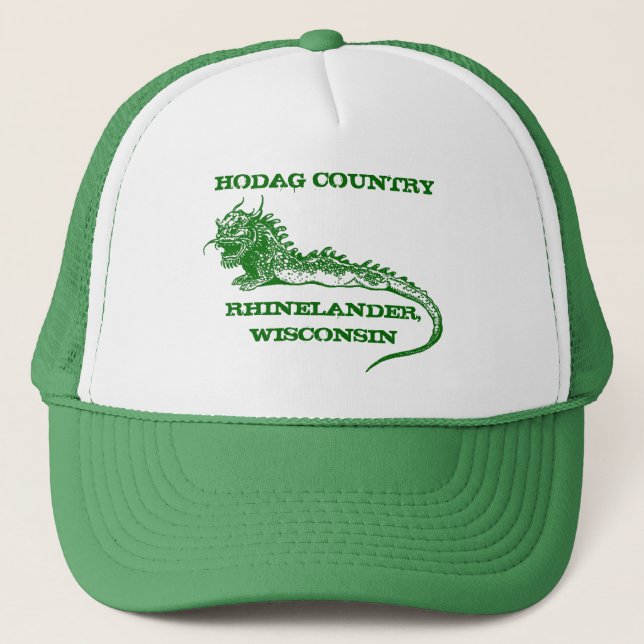 Hodag Land RHINELANDER WISCONSIN HUT Truckerkappe (Vorderseite)