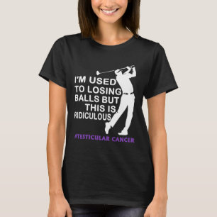 Hodenkarzinom-Bewusstseins-Survivor-Golfspieler F T-Shirt