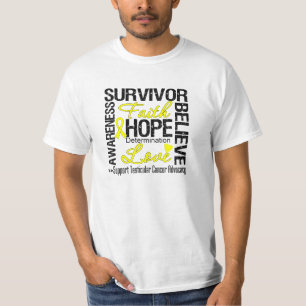 Hodenkrebs-Überlebend-Motto T-Shirt