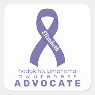 Hodgkin-Lymphom Advocate White Quadratischer Aufkleber