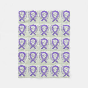 Hodgkin's Lymphom Awareness Ribbon Fleece Blanket