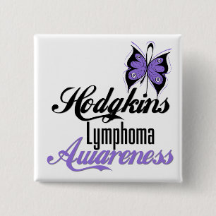 Hodgkins Lymphom-Bewusstseins-Schmetterling Button
