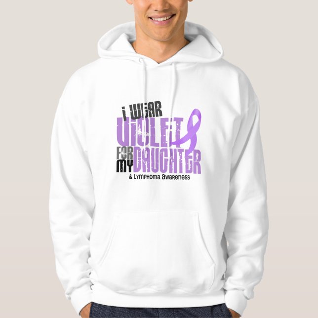 Hodgkins Lymphom trage ich Veilchen für meine Hoodie (Vorderseite)