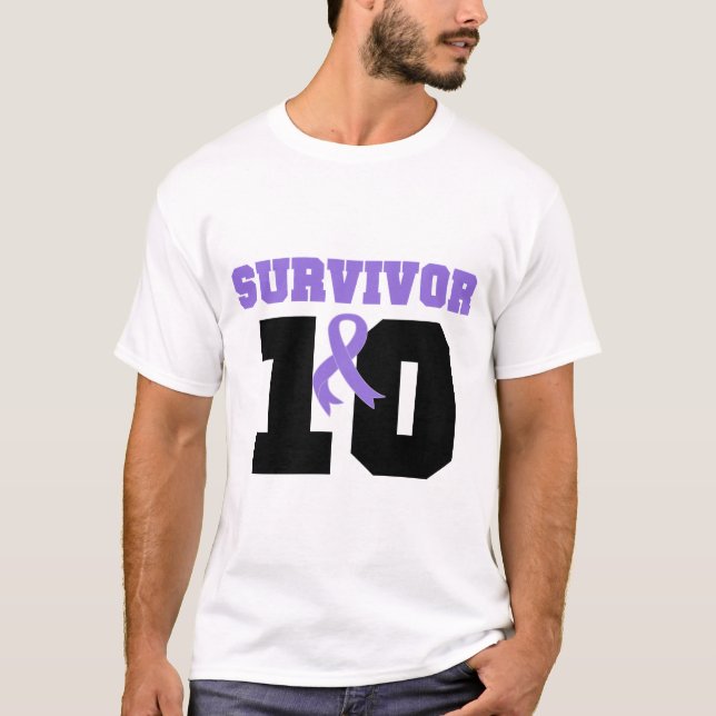 Hodgkins Lymphom-Überlebender 10 Jahre T-Shirt (Vorderseite)