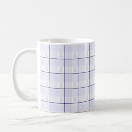 Hodgkin's Lymphoma Awareness Plaid Lavender Ribbon Kaffeetasse