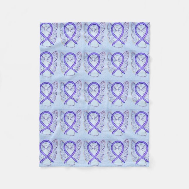 Hodgkin's Lymphoma Awareness Ribbon Fleece Blanket (Vorderseite)