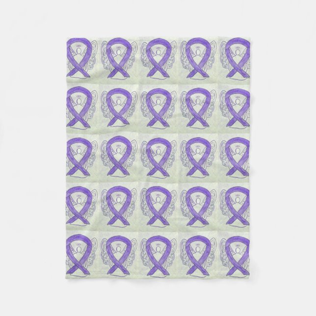 Hodgkin's Lymphoma Awareness Ribbon Fleece Blanket (Vorderseite)
