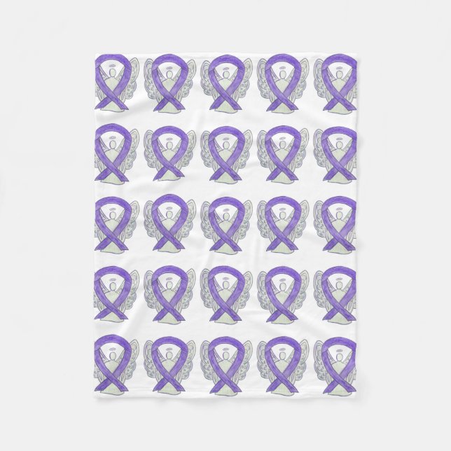 Hodgkin's Lymphoma Awareness Ribbon Fleece Blanket (Vorderseite)