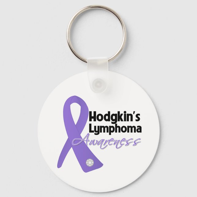 Hodgkin's Lymphoma Awareness Ribbon Schlüsselanhänger (Vorderseite)