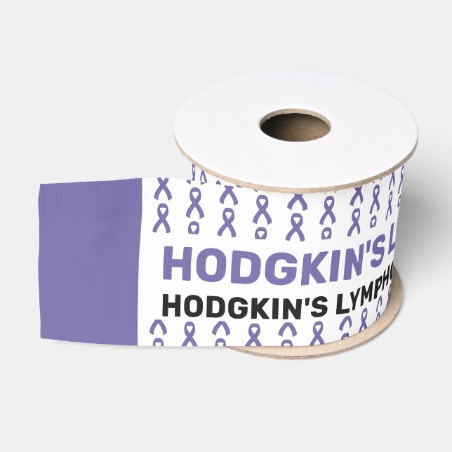 Hodgkin's Lymphoma Cancer Awareness Pattern Ribbon Ripsband (Spule)