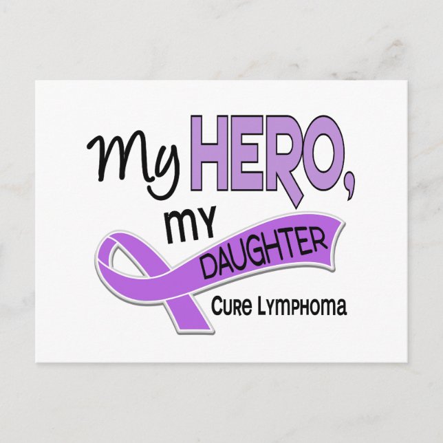 Hodgkin's Lymphoma MY HERO MY DAUGHTER 42 Postkarte (Vorderseite)