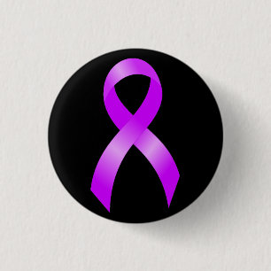 Hodgkins Lymphoma Violet Ribbon Button