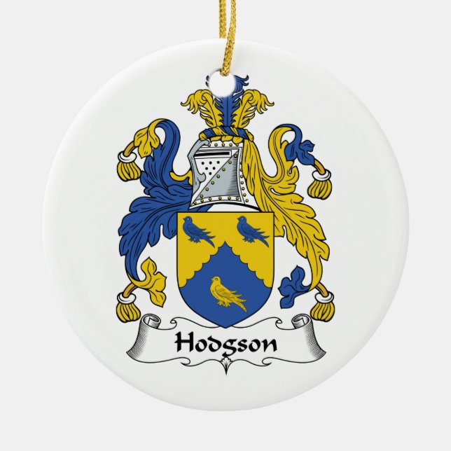 Hodgson-Familienwappen Keramik Ornament (Vorne)